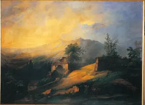 Idyllic Prints: Mountain Landscape, by Anonymous artist