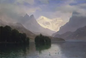 Lcgrfa Prints: MOUNTAIN SCENE, by Albert Bierstadt