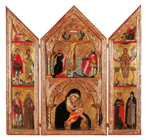John The Baptist Prints: Movable Altarpiece (Triptych), by Paolo Veneziano