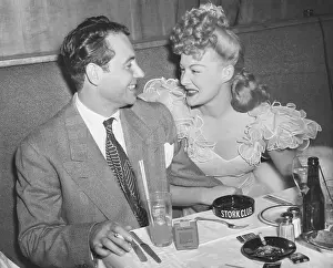 Comedienne Prints: Movie star Betty Hutton with her fiance