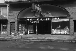 Bicycle Prints: Movie theater, Elkins West Virginia, photograph by John Vachon, 1939