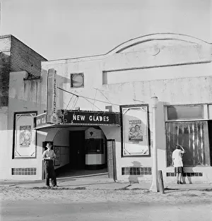 Marquee Prints: Movie theatre, the New Glades theater