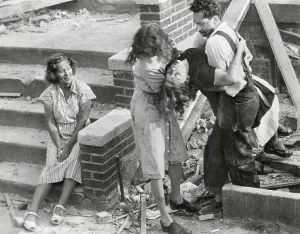 Lcgr1507 Prints: Movie still from a U.S. Army film about a hypothetical attack using an atomic bomb