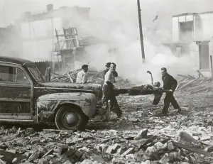 Lcgr1507 Prints: Movie still from a U.S. Army film about a hypothetical attack using an atomic bomb