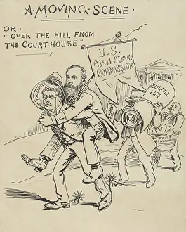 Employees Prints: A MOVING SCENE or Over the Hill From Court House