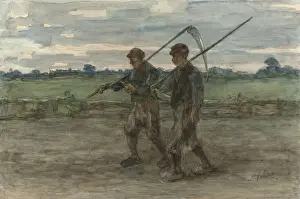 Labor Prints: Mowers, by Jozef Israels, c 1860-1910