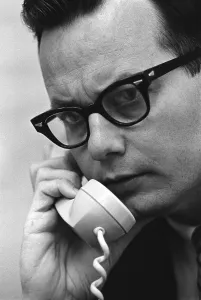 Journalists Prints: Bill Moyers, Lyndon Johnson's Press Secretary, on the telephone. July 21, 1965