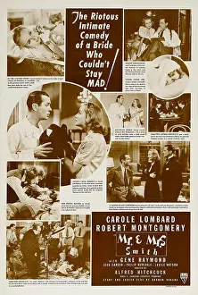 Lombard Prints: MR. AND MRS. SMITH, center from left: Robert Montgomery, Carole Lombard, 1941