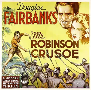 Douglas Prints: MR. ROBINSON CRUSOE, top right: Douglas Fairbanks, 1932