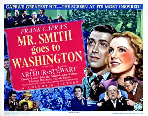 Films By Frank Capra Prints: MR. SMITH GOES TO WASHINGTON, from left, James Stewart, Jean Arthur, 1939