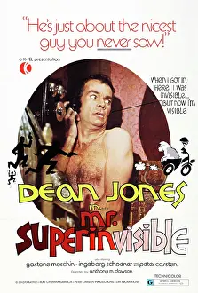 Naked Prints: MR. SUPERINVISIBLE, US poster, Dean Jones, 1970