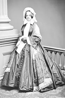 Shawl Prints: Mrs. Caroline Fillmore, 1864, was the second wife of 13th US President Millard Fillmore