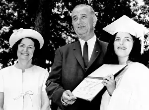 Family Photo Prints: Mrs. Lady Bird Johnson, President Johnson