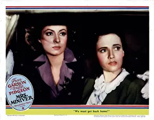 Automobile Prints: MRS. MINIVER, from left, Greer Garson, Teresa Wright, 1942