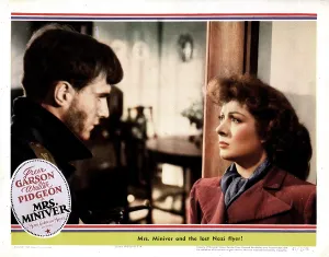 Greer Prints: MRS. MINIVER, from left, Helmut Dantine, Greer Garson, 1942