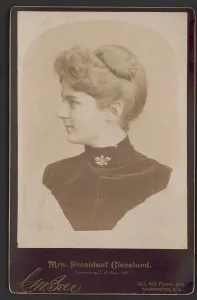 Ladies Prints: Mrs. President Cleveland, a cabinet card portrait of Grover Clevelands new young wife