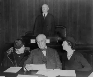 Birth Control Prints: Mrs. Thomas N. Hepburn (left), mother of Actress Katherine Hepburn at Congress