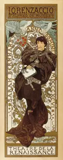 Litography Prints: MUCHA, Alphonse Maria (1860-1939). Lorenzaccio. 1896