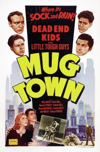 Billy Prints: MUG TOWN, US poster art, left from top: Huntz Hall