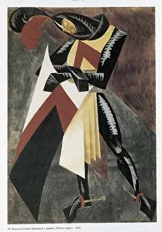 Drawings Prints: MUKHINA, Vera (1889-1953). Sketch of Bertran's costum for 'Rose and Cross'