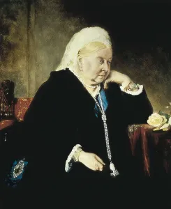 MULLER, Bertha (1848-1925). Victoria I. 1900. Seated portrait, made after Heinrich von Angeli's work. Oil on canvas. UNITED KINGDOM. London. National Portrait Gallery