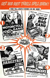 Juvenile Delinquency Prints: Multiple poster for HOT ROD GANG (1958)