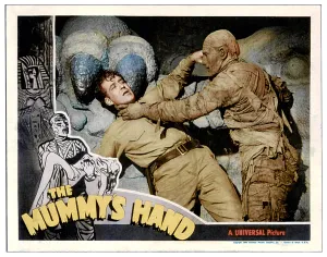 Horror Movies Prints: THE MUMMY'S HAND, from left: Dick Foran, Tom Tyler, 1940