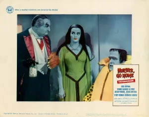De Carlo Prints: MUNSTER, GO HOME, from left, Al Lewis, Yvonne De Carlo, Fred Gwynne, 1966