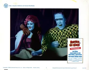 De Carlo Prints: MUNSTER, GO HOME, from left, Yvonne De Carlo, Fred Gwynne, 1966