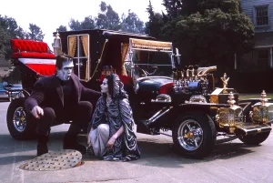 Automobile Prints: THE MUNSTERS, Fred Gwynne, Yvonne De Carlo, 1964-66