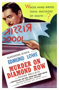 Lowe Prints: MURDER ON DIAMOND ROW, (aka THE SQUEAKER), US poster art, Edmund Lowe, 1937