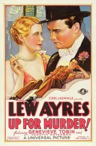 White Tie Prints: UP FOR MURDER, top from left on US poster art: Genevieve Tobin