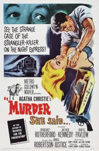 Murder Prints: MURDER, SHE SAID, US poster art, top left corner: Margaret Rutherford, 1961