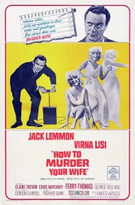 Lemmon Prints: HOW TO MURDER YOUR WIFE, US poster art, Jack Lemmon, Virna Lisi, 1965