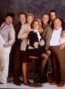 Candice Prints: MURPHY BROWN, from left: Robert Pastorelli