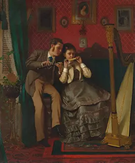 Courting Prints: THE MUSIC LESSON, by John George Brown