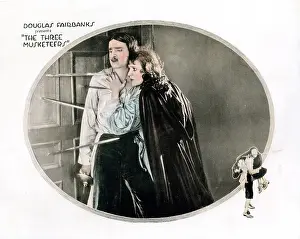 Marguerite Prints: THE THREE MUSKETEERS, US lobbycard, Douglas Fairbanks, Sr. Marguerite De La Motte, 1921
