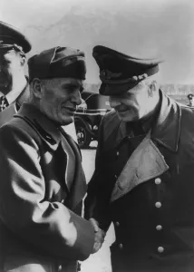 Benito Prints: Mussolini greeting Joachim von Ribbentrop
