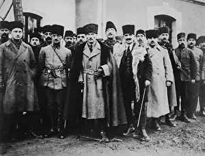 Commanders Prints: Mustapha Kemal Pasha and his staff at the Greek front near Eski-Shehr