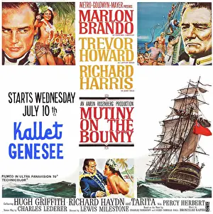 Ship Prints: MUTINTY ON THE BOUNTY, US advance poster art