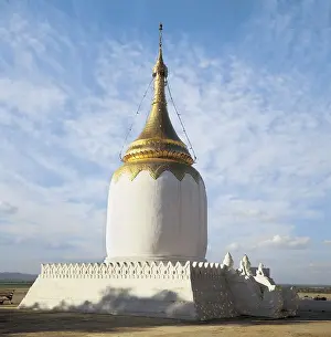 Burma Prints: MYANMAR. MANDALAY. Bagan. Bupaya Pagoda. Stupa. AISA/Everett Collection**US SALES ONLY**