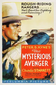 Aiming Prints: THE MYSTERIOUS AVENGER, US poster, Charles Starrett, 1936