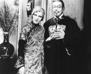 Oland Prints: THE MYSTERIOUS DR. FU MANCHU, from left: Jean Arthur, Warner Oland, 1929