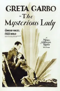 Conrad Prints: THE MYSTERIOUS LADY, US poster art from left: Conrad Nagel, Greta Garbo, 1928