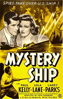 Ship Prints: MYSTERY SHIP, US poster, top from left: Paul Kelly, Lola Lane, 1941