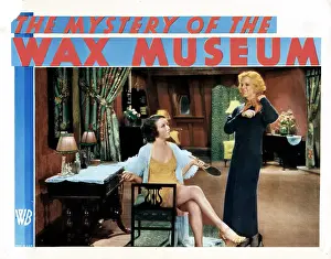 Sitting In Chair Prints: MYSTERY OF THE WAX MUSEUM, from left, Fay Wray, Glenda Farrell, 1933