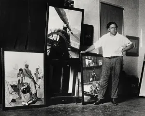 Painters Prints: N. C. Wyeth in his studio, ca. 1930