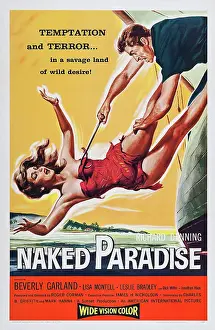 6hp Ec Prints: NAKED PARADISE, (aka THUNDER OVER HAWAII), US poster, 1957