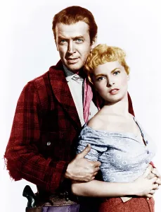 Plaid Jacket Prints: THE NAKED SPUR, from left: James Stewart, Janet Leigh, 1953
