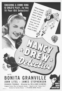 NANCY DREW - DETECTIVE, US ad art, Bonita Granville, 1938